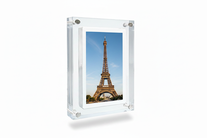 StoryFrame Digital Photo Frame displaying Eiffel Tower